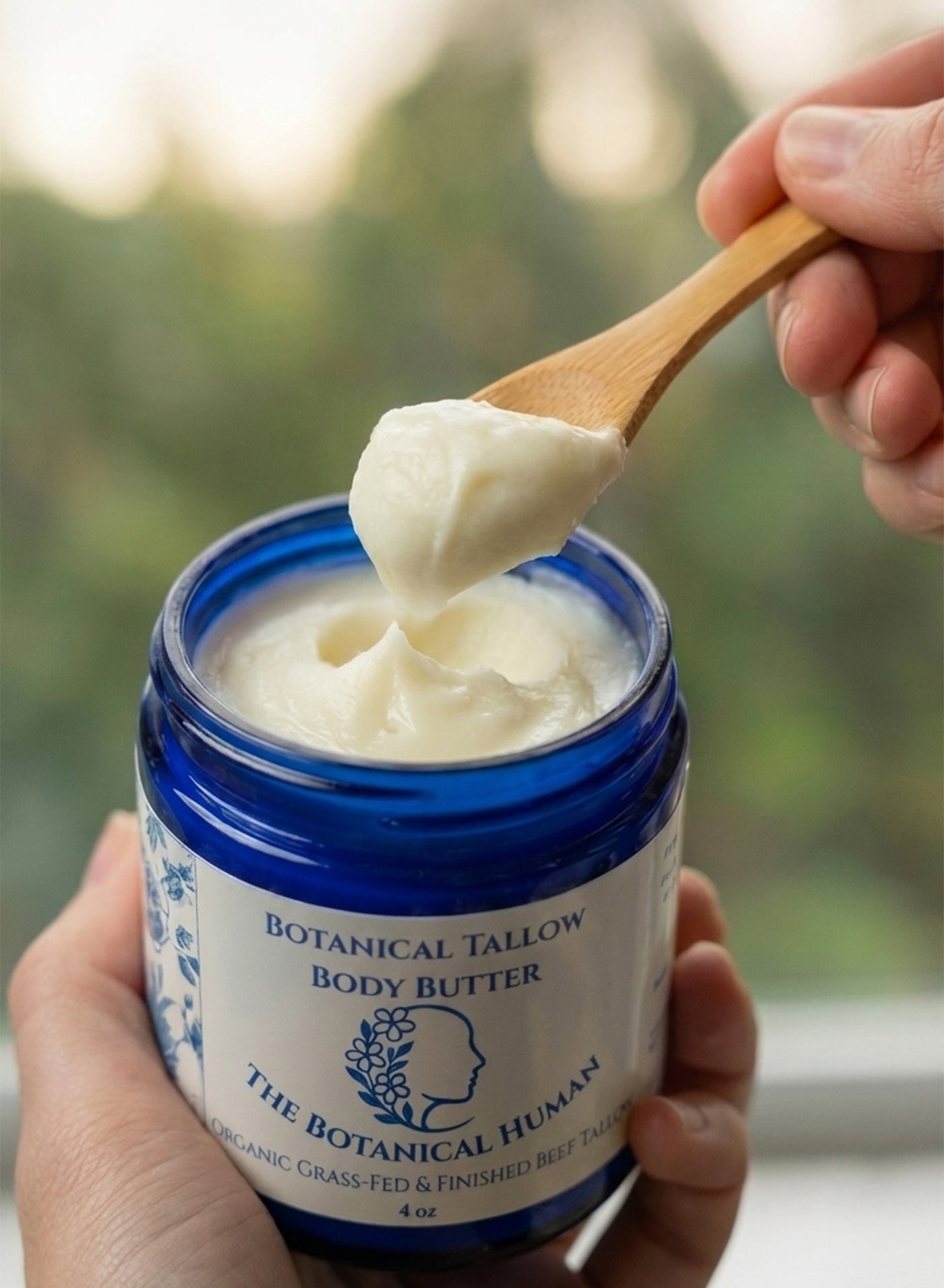 The Botanical Horse tallow body butter jar