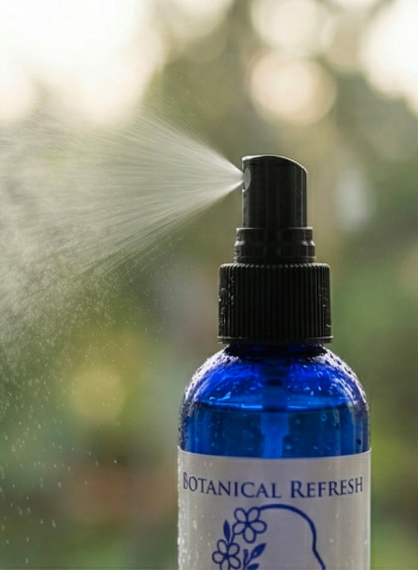 Natural rose water and witch hazel toner mist