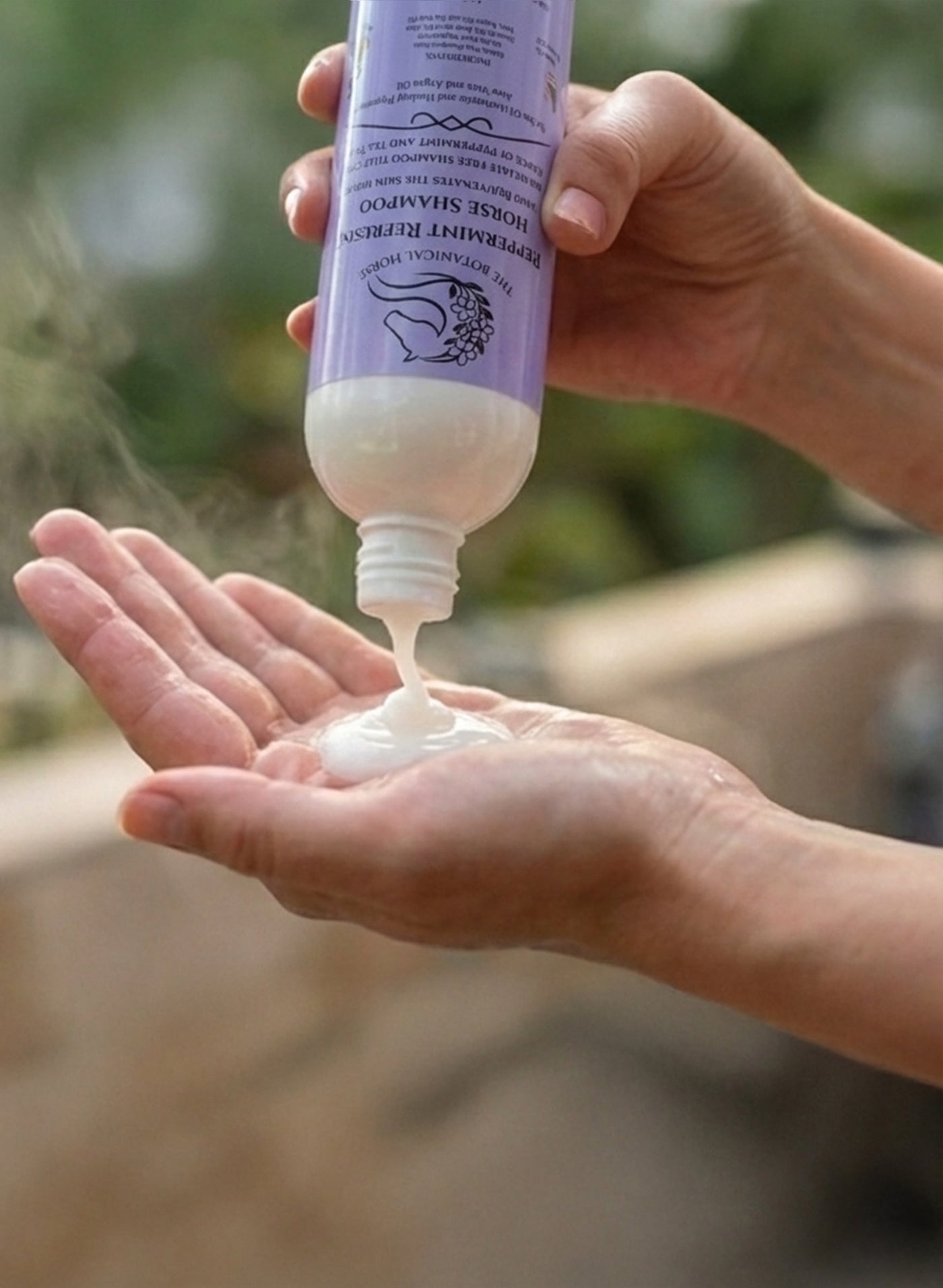 The Botanical Horse Peppermint Refresh wash bottle