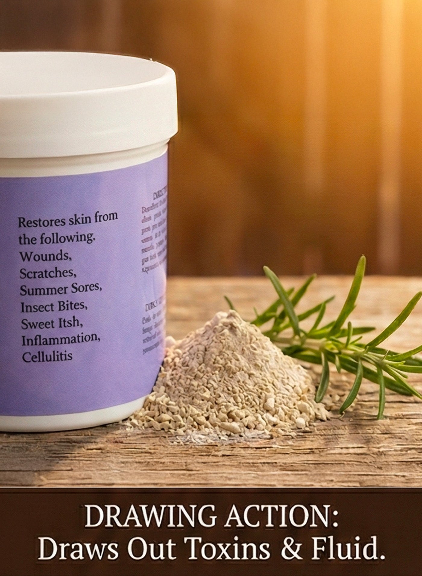 Restorative Clay applied to horse skin for natural healing